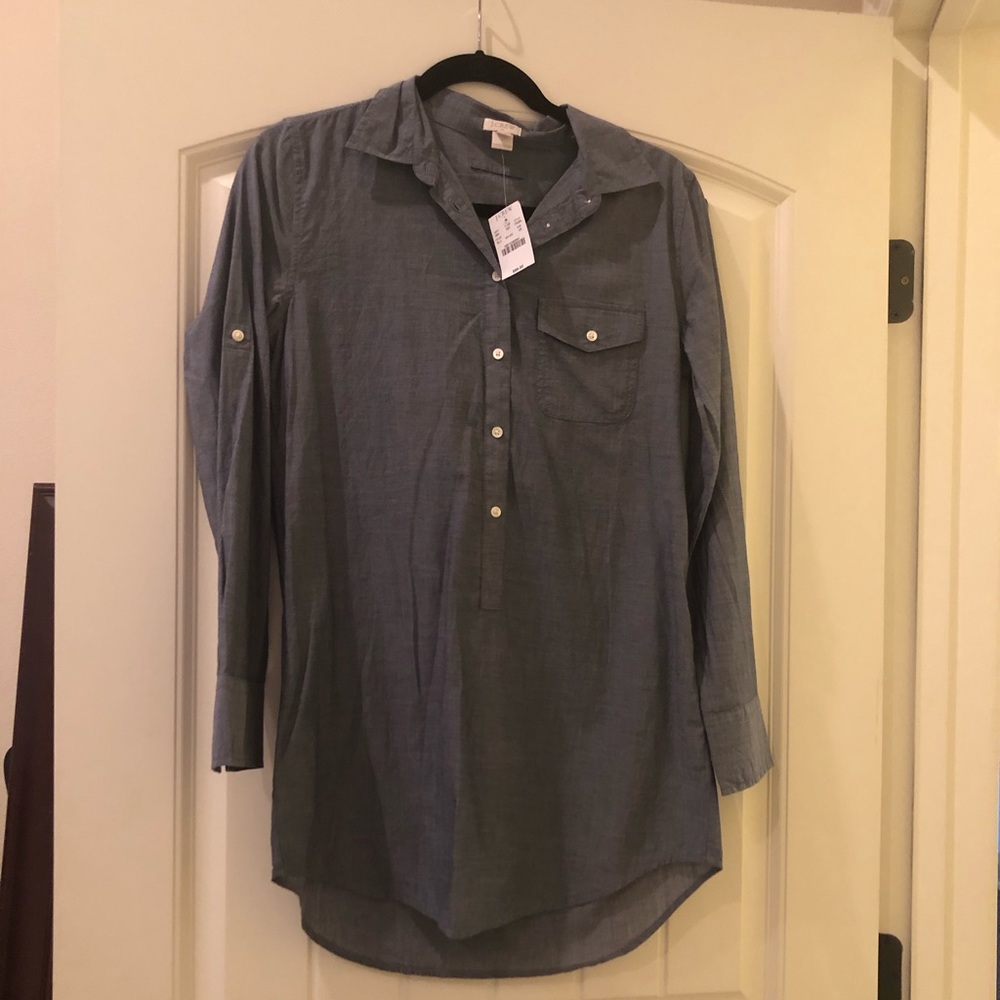 NWT Jcrew chambray tunic MMAO